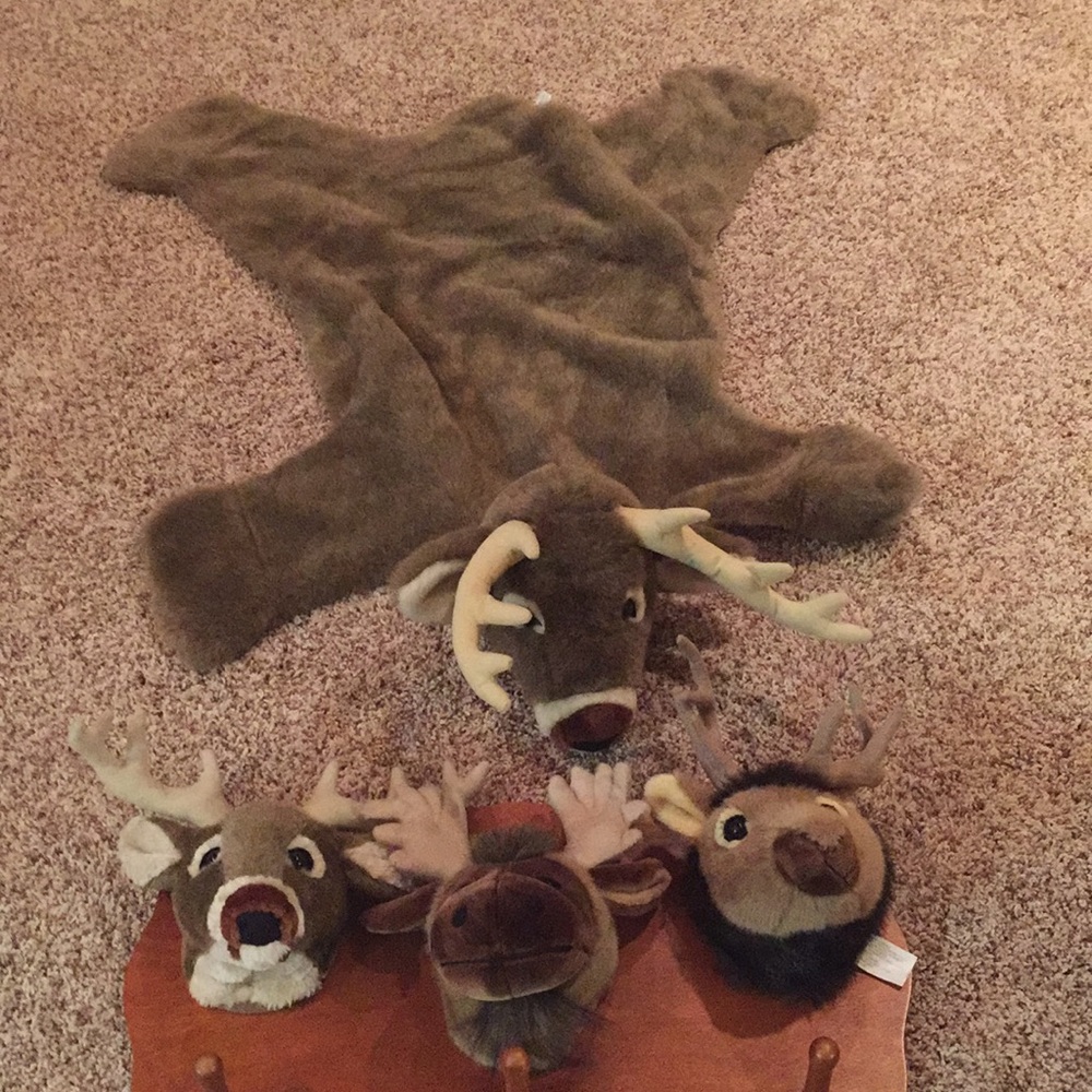 Deer rug and coat hanger